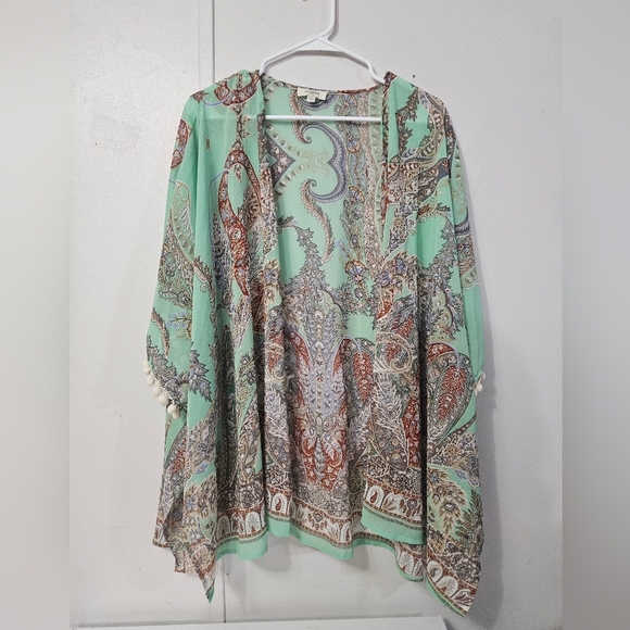 Umgee Bohemian Paisley Kimono Multicolor! - Picture 1 of 5